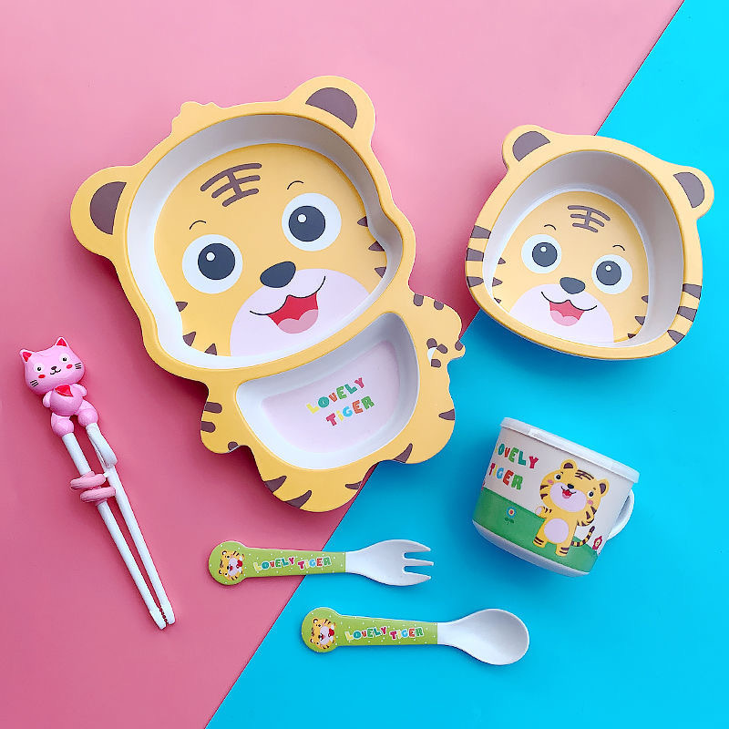 Baby Food With Fiber - 子供用竹繊維食器セット,補助食品ボウル,環境にやさしい