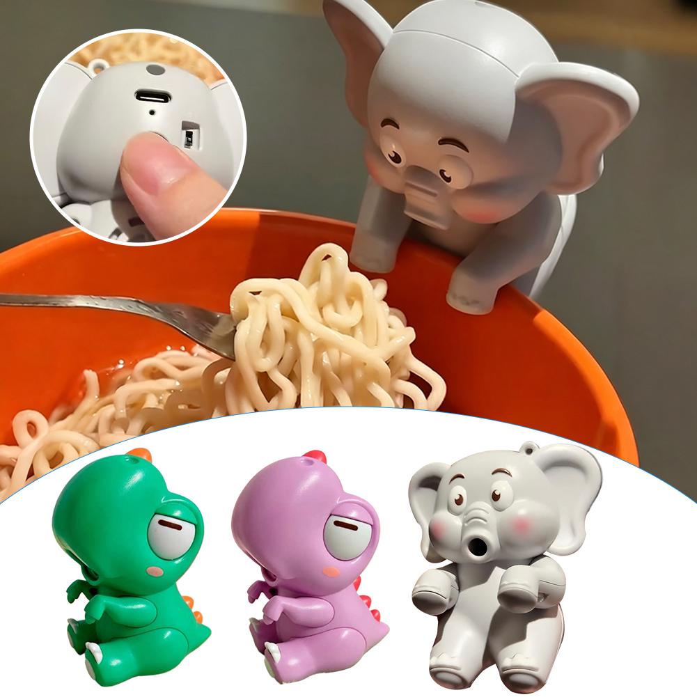 Baby Food For 1 Year Old - ミニエレファントフードクーラーファン、ハンズフリーベビーフィーディングヘルパー、ボウル用クリップオンデザイン、ポータブル＆USB充電式 ﻿