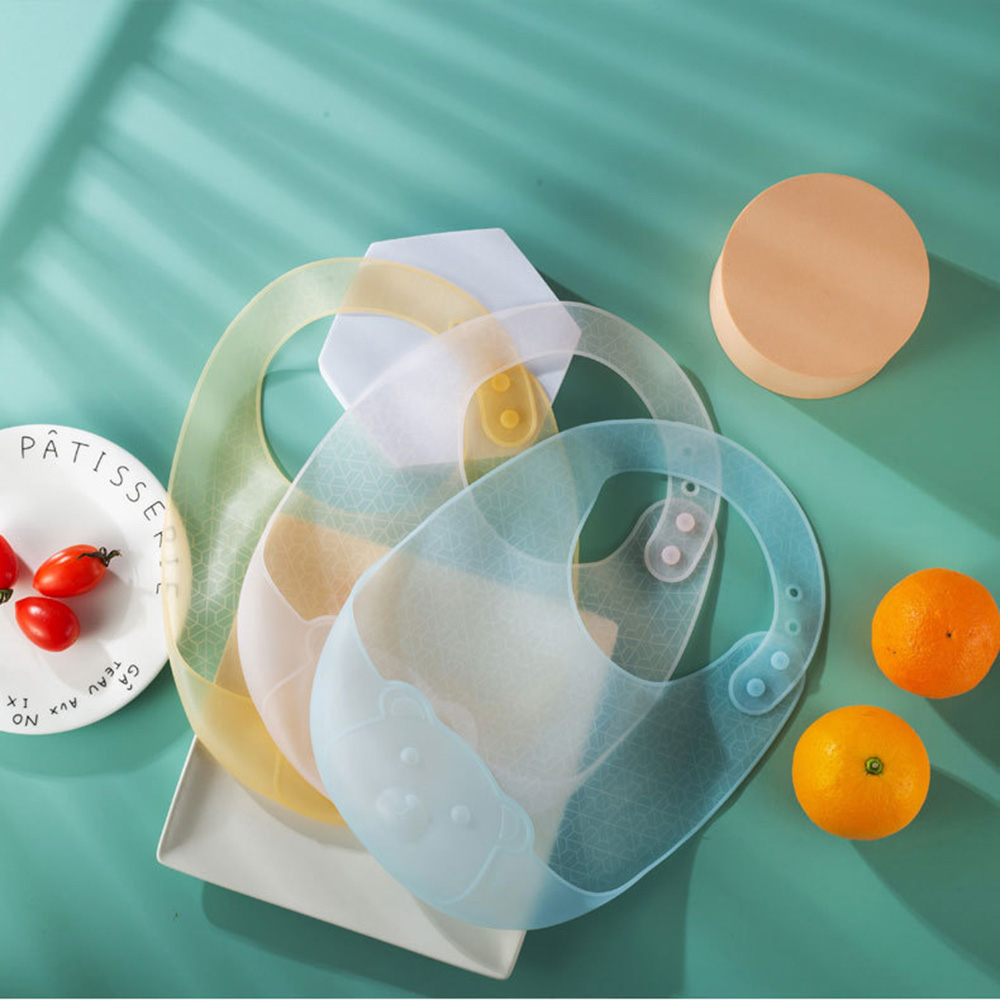 Baby Food Eat - 赤ちゃん用防水シリコンよだれかけ,子供用給餌よだれかけ,非常に柔らかくて軽い,唾液や汚れ