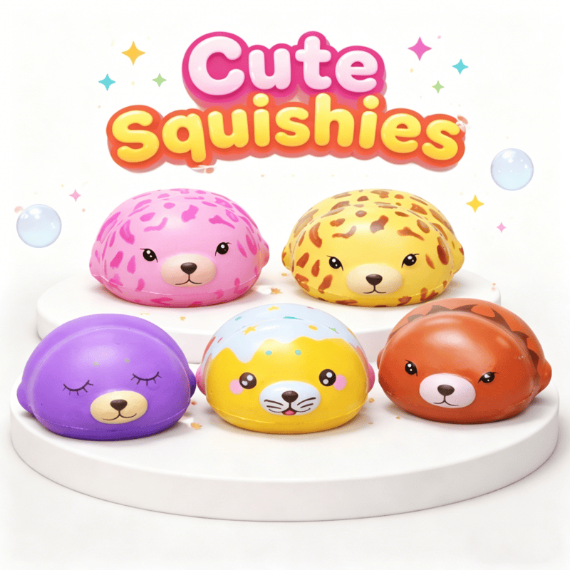 Baby Food Eat - 大型15cm 香り付きプニマルシールアニマルドール 低反発スクイーズ玩具 減圧PUスクイッシー かわいいストレス解消ギフト