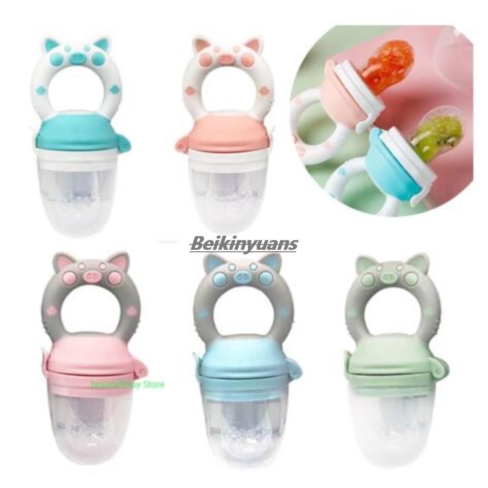 Baby Food Strainer - 新生児おしゃぶりフィーダー用赤ちゃんおしゃぶり食品グレードのシリコーン PP トレーニング乳首ミルクフレッシュフルーツニブラーティートおしゃぶりボトル