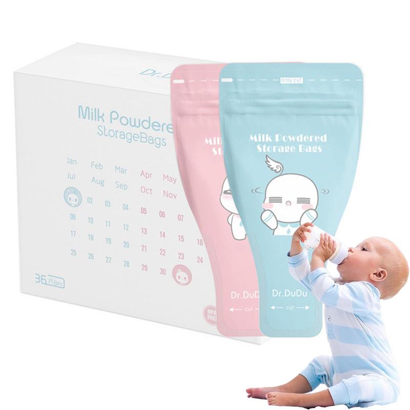 Baby Food Pouches - 36ピース/箱粉乳収納袋使い捨てポータブルベビーフード式ポーチオーガナイザー冷凍庫ため乳幼児幼児
