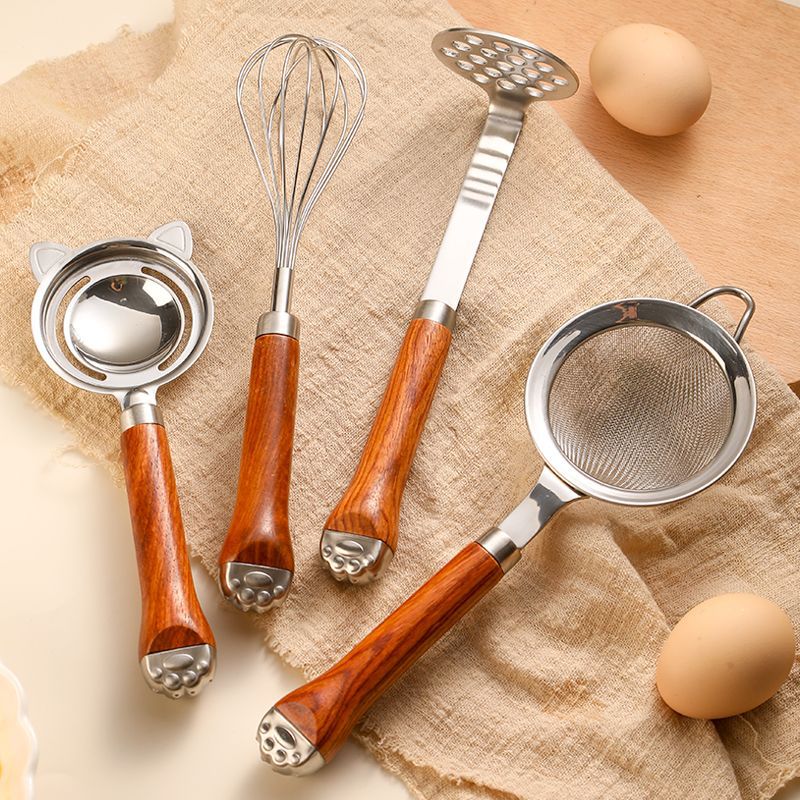 Baby Food Egg - ベビーフードツール 米油フィルタースクリーン 卵白分離器 猫の爪デザイン 家庭用泥取りスプーン ベビーケア必需品
