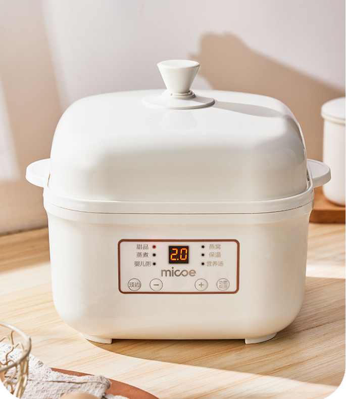 Baby Food Usa - 家庭用セラミック電気シチューカップ、水浴煮込み、予約＆保温、ベビーフード用多機能