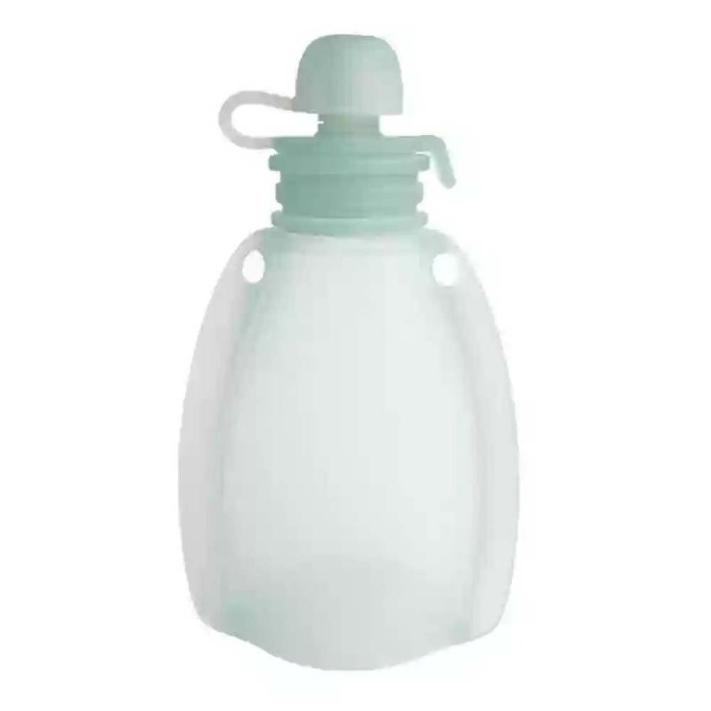 Baby Food Pouches - BPAフリー ベビーフードパウチ 食品グレードシリコン製 携帯用スクイーズフィーダー 簡単保存 120ml