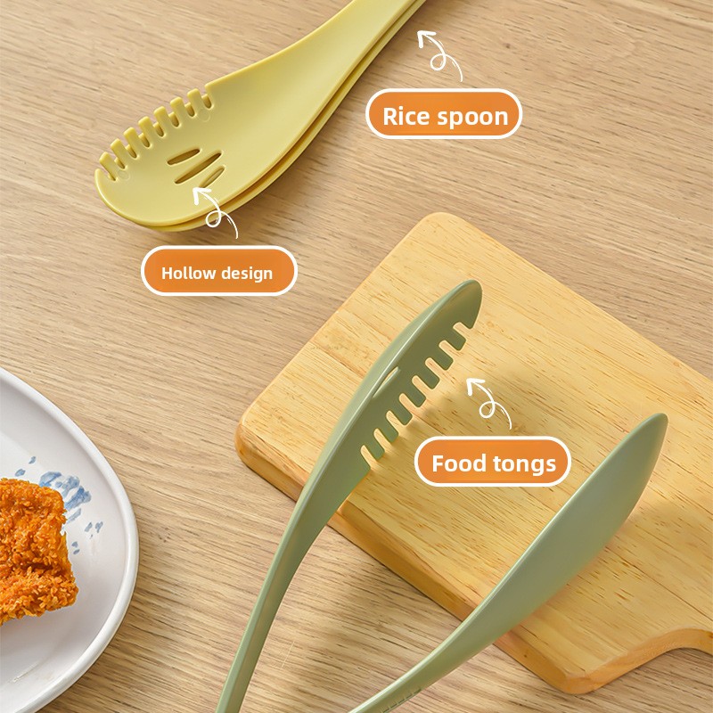 Baby Food Strainer - 多機能キッチン用フードクリップ、耐熱ベーキングストレーナー、シリコン製3in1ベビーフードクリップスプーン
