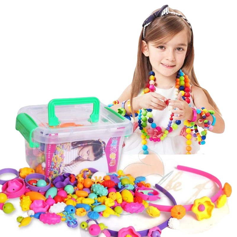 Baby Food Eat - DIY ポップビーズ女の子のおもちゃ創造性 PopArty ビーズスナップ一緒子供のための工芸品子供ブレスレットジュエリーファッションキットおもちゃ女の子