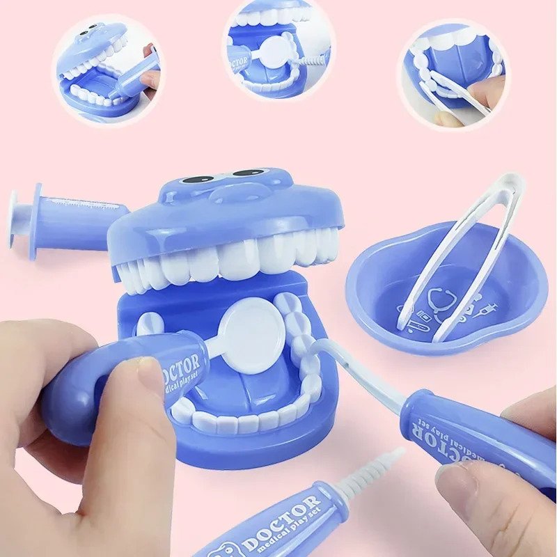 Baby Food Eat - 歯科ごっこ遊びキット - 歯の模型付き子供用歯医者さんおもちゃ、親子インタラクション用モンテッソーリお医者さんごっこ遊び