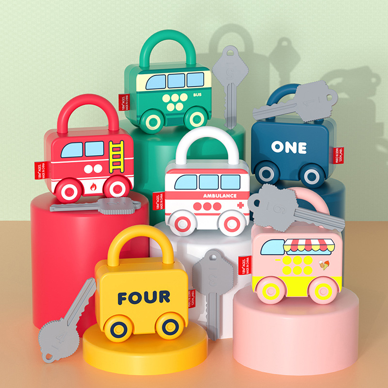 Baby Food Eat - 赤ちゃん学習ロックとキー車ゲームモンテッソーリ教育玩具番号マッチングロックおもちゃ感覚おもちゃ子供のための 1 2 3 年
