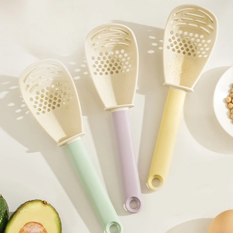Baby Food Strainer - 多機能ベビーフードマッシャースプーン、ポテトマッシャー、家庭用キッチン用すりおろし器、幼児用補助食スプーン