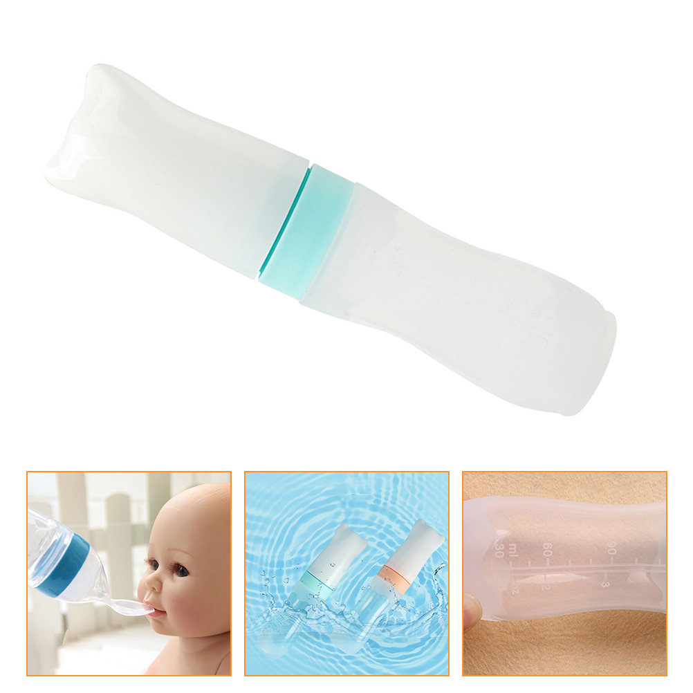 Baby Food Dispensing Spoon - 120 ミリリットルシリコーンフィーダーボトルベビーフード分配スプーンスクイズフィーディングカップサプリメントフードボトル幼児フィーダー