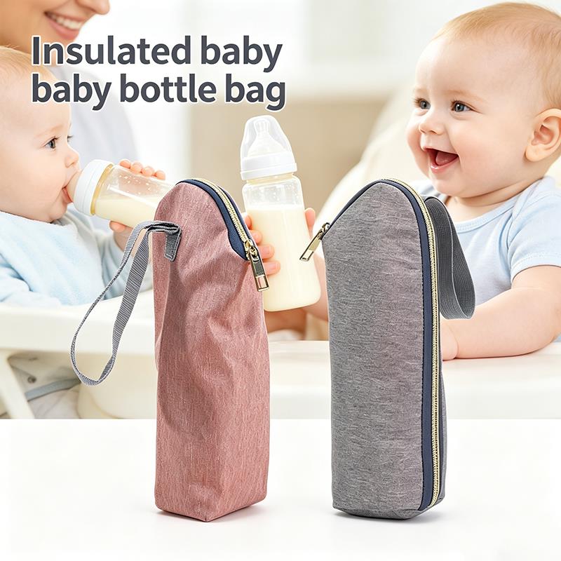 Baby Food Pouches - ポータブル哺乳瓶断熱バッグ、ジッパー付き保温ボトルポーチ、新生児用アルミホイル保温ボトルウォーマーポーチ