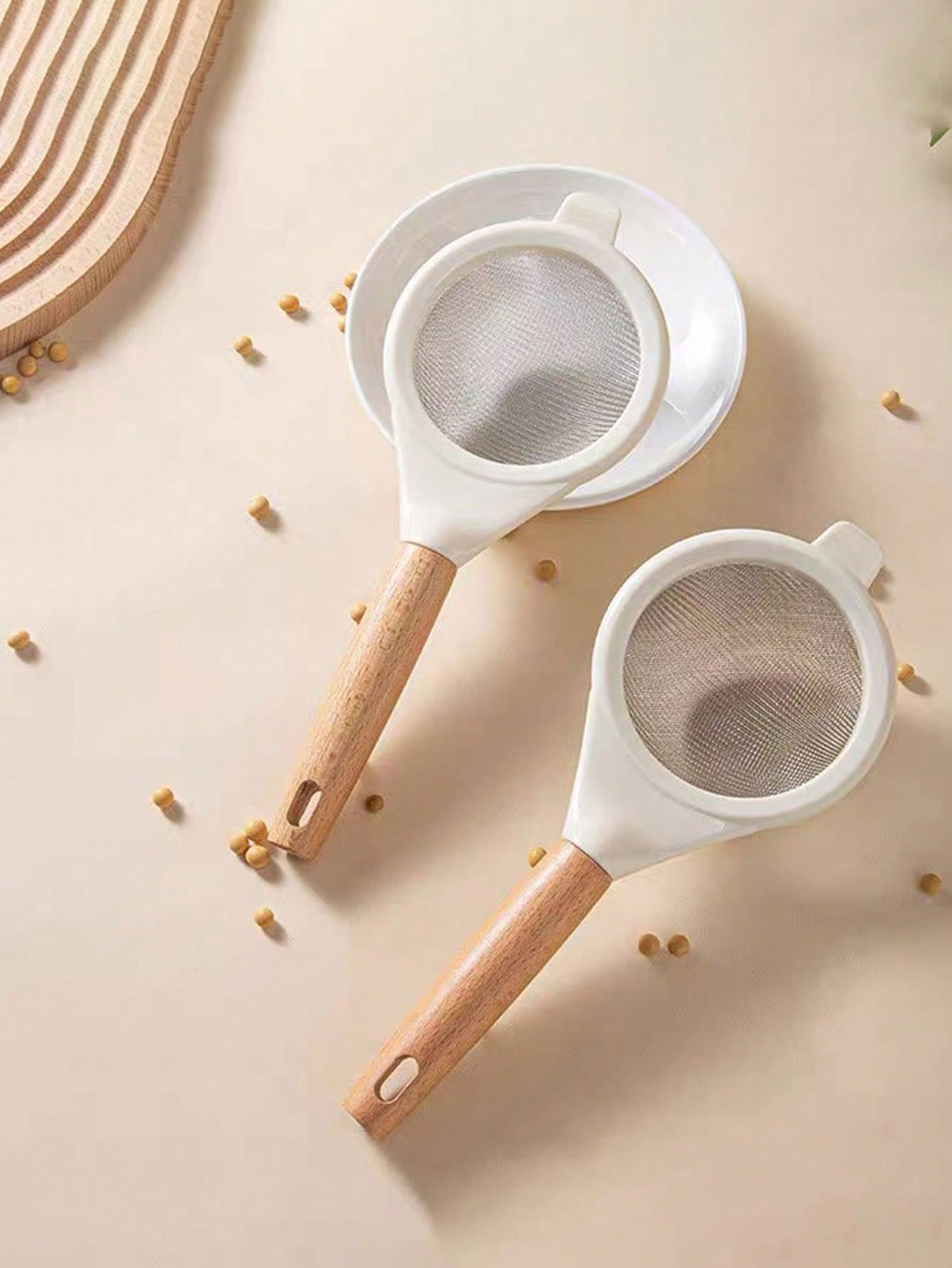 Baby Food Strainer - 豆乳フィルターふるいベビーフードストレーナー家庭用キッチンエッグタルト液体ベーキングツールステンレス鋼小麦粉ふるい1個