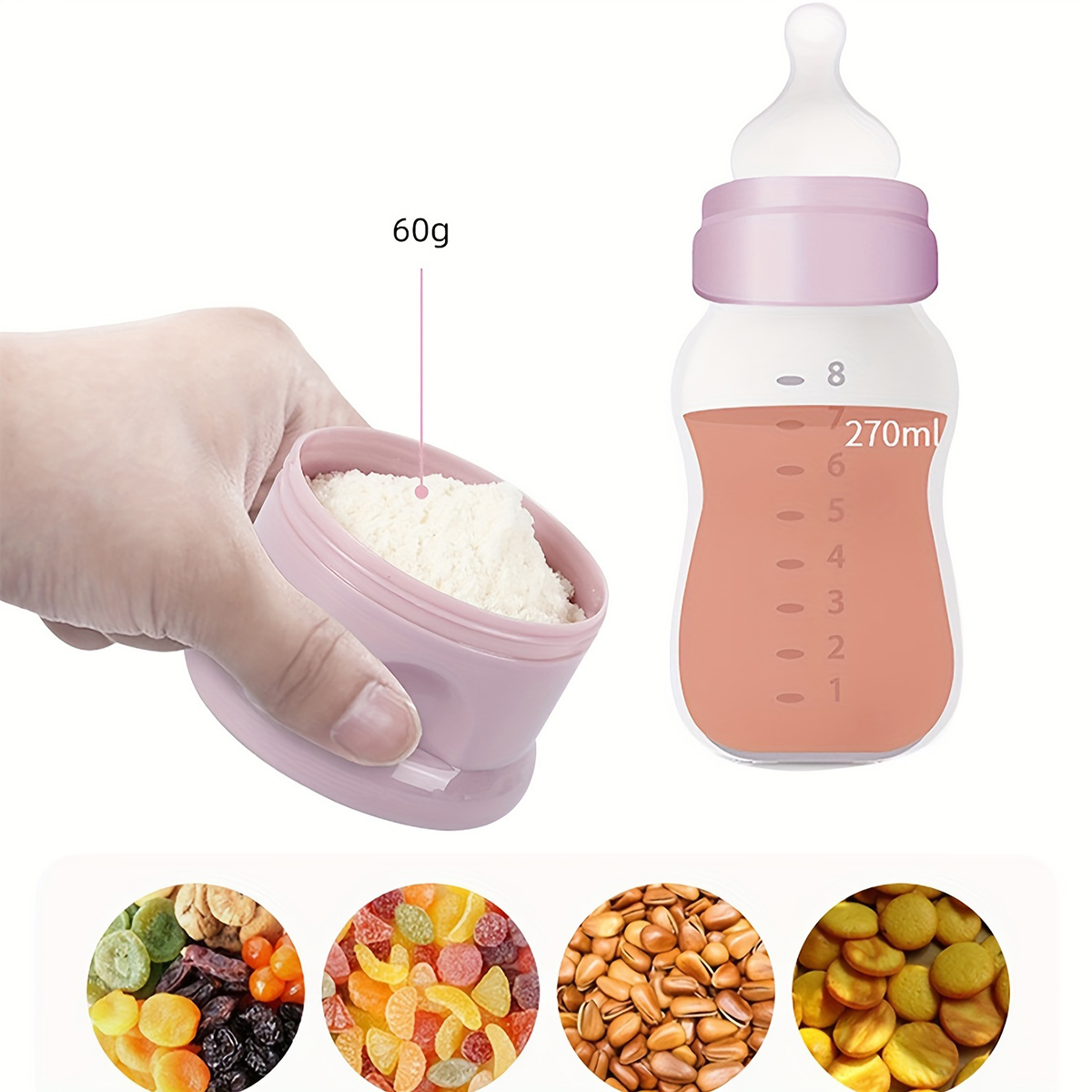 ストラップ付き大容量ベビーミルクパウダーコンテナ、ベビーフォ - Baby Food Pouches のレビューと価格