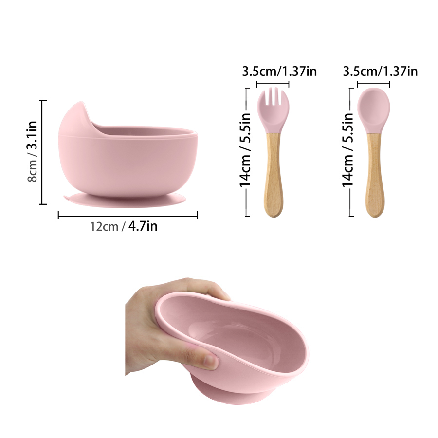 3 個のシリコンベビー給餌ボウルセットベビー学習食器吸引ボウ - Baby Food Dispensing Spoon のレビューと価格
