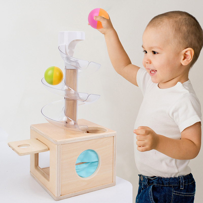モンテッソーリおもちゃ 赤ちゃん早期教育パズル 回転トラック - Baby Food Eat のレビューと価格