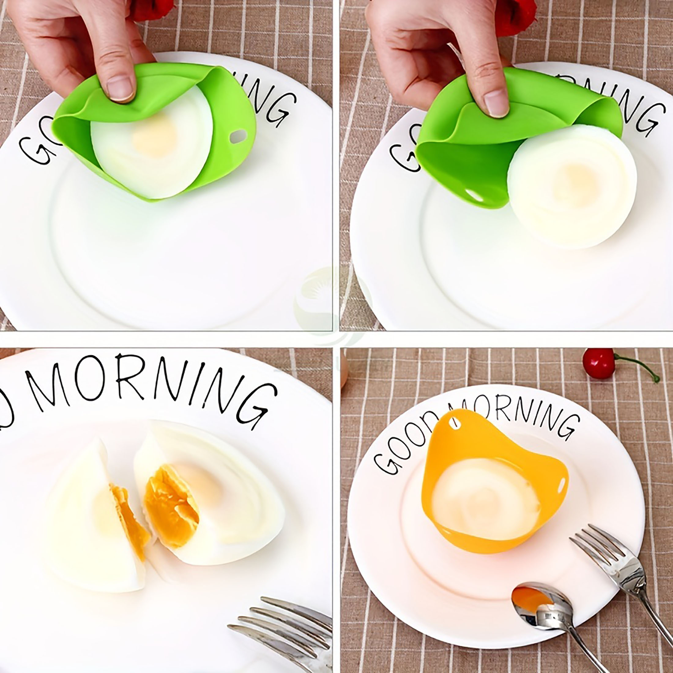 シリコーン卵密猟カップ卵ボイラー型カップ電子レンジエアフライ - Baby Food Egg のレビューと価格