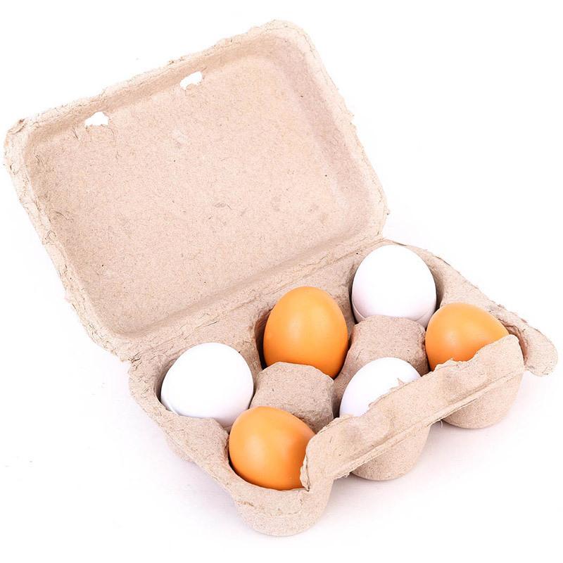 6 個キッチン木製人工卵セット DIY おもちゃ赤ちゃん早期 - Baby Food Egg のレビューと価格