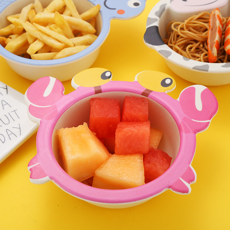 竹繊維の漫画の給餌ボウル,子供用食器,天然環境にやさしい食品 - Baby Food With Fiber のレビューと価格