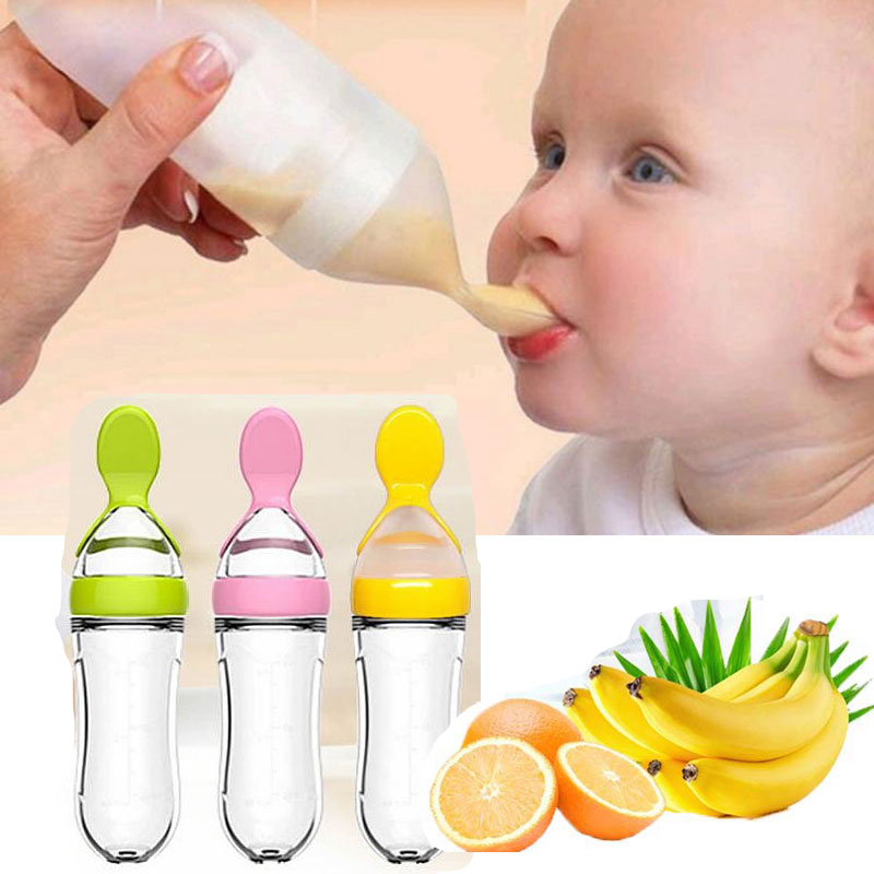 人気沸騰中！ベビー用シリコン製哺乳瓶（スプーン付き）3オンス - Baby Food Dispensing Spoon のレビューと価格