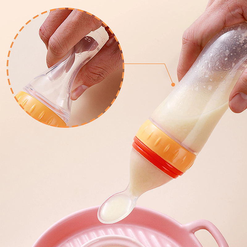 絞る哺乳瓶シリコーン新生児トレーニング米シリアル食品スプーン - Baby Food Dispensing Spoon のレビューと価格