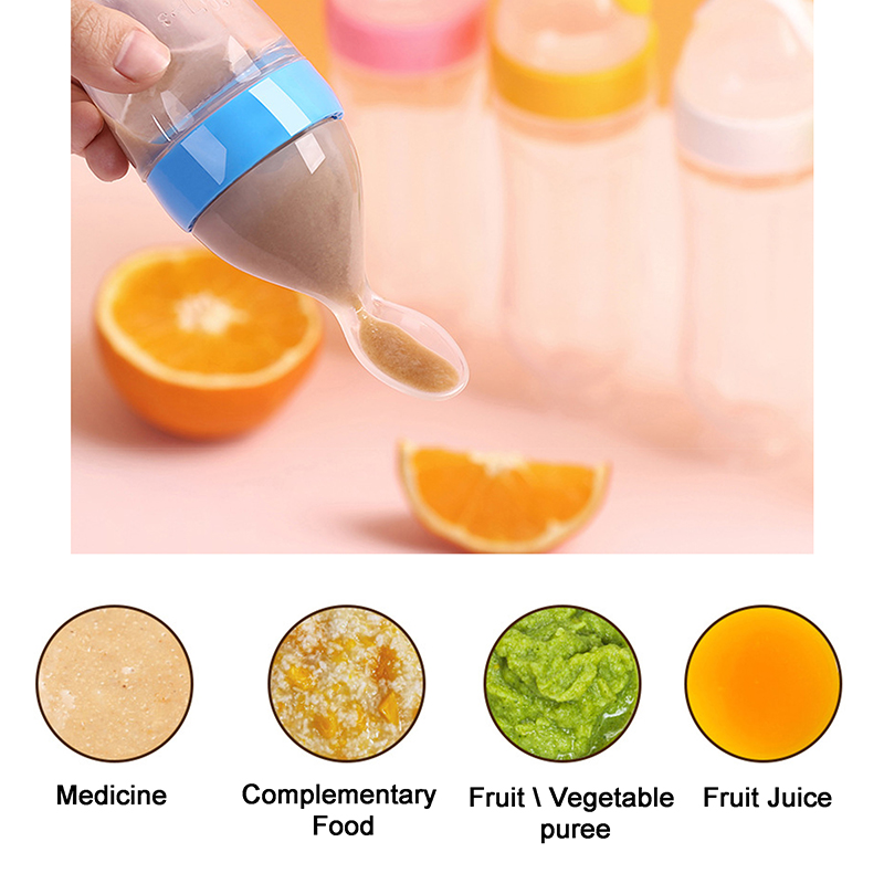 絞る哺乳瓶シリコーン新生児トレーニング米シリアル食品スプーン - Baby Food Dispensing Spoon のレビューと価格