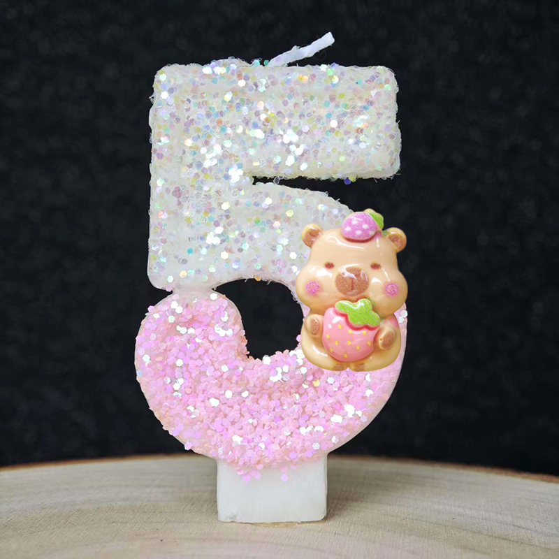 新しいカピバラキャンドルケーキデコレーショントピック0-9数 - Baby Food For 1 Year Old のレビューと価格