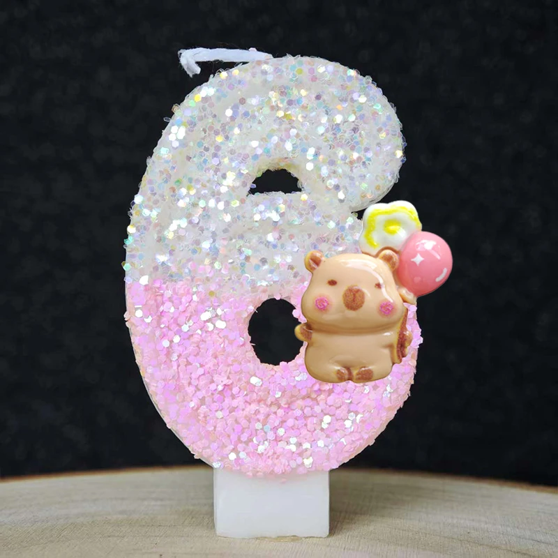 新しいカピバラキャンドルケーキデコレーショントピック0-9数 - Baby Food For 1 Year Old のレビューと価格