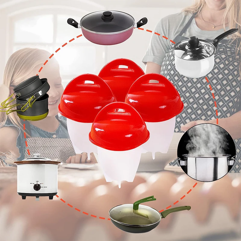 焦げ付き防止シリコンエッグクックカップ、BPAフリースチーマ - Baby Food Egg のレビューと価格