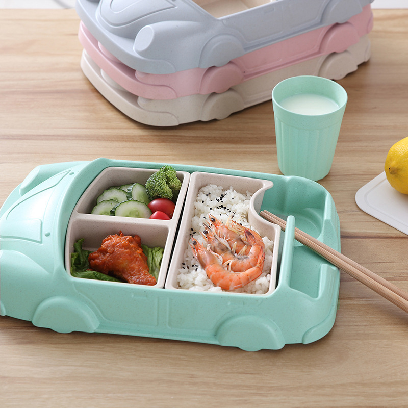子供の竹繊維漫画の食品トレイ、幼稚園のローマの食器セット、ベ - Baby Food With Fiber のレビューと価格