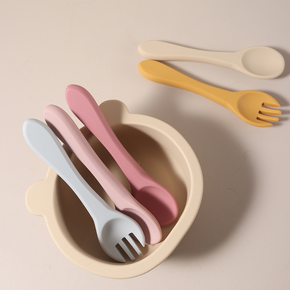 カスタムネーム入りシリコン製スプーンとフォーク1組、食品グレ - Baby Food Lunch のレビューと価格