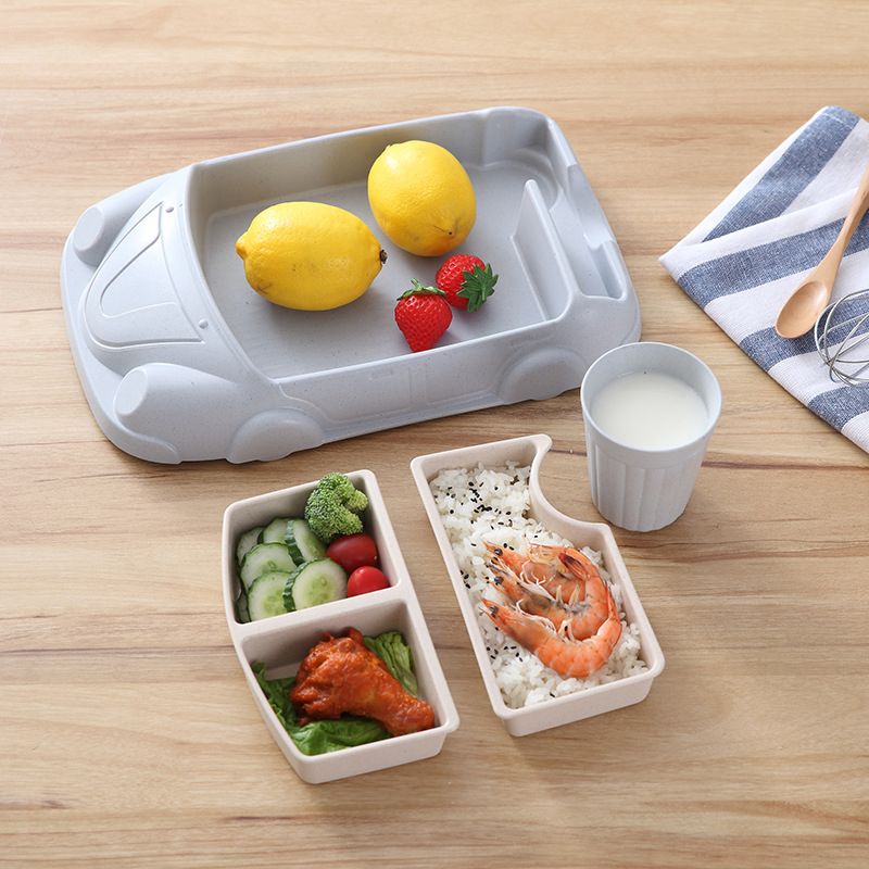 クリエイティブな漫画の車の飛行機のプレート、子供用の多機能フ - Baby Food With Fiber のレビューと価格