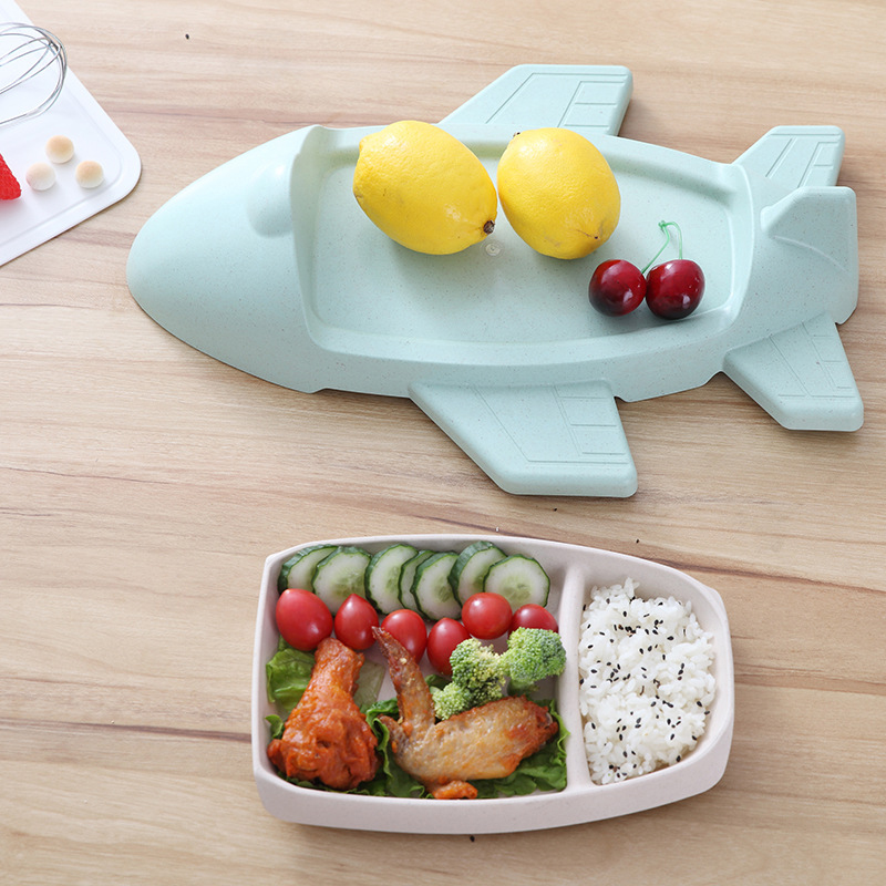 クリエイティブな漫画の車の飛行機のプレート、子供用の多機能フ - Baby Food With Fiber のレビューと価格