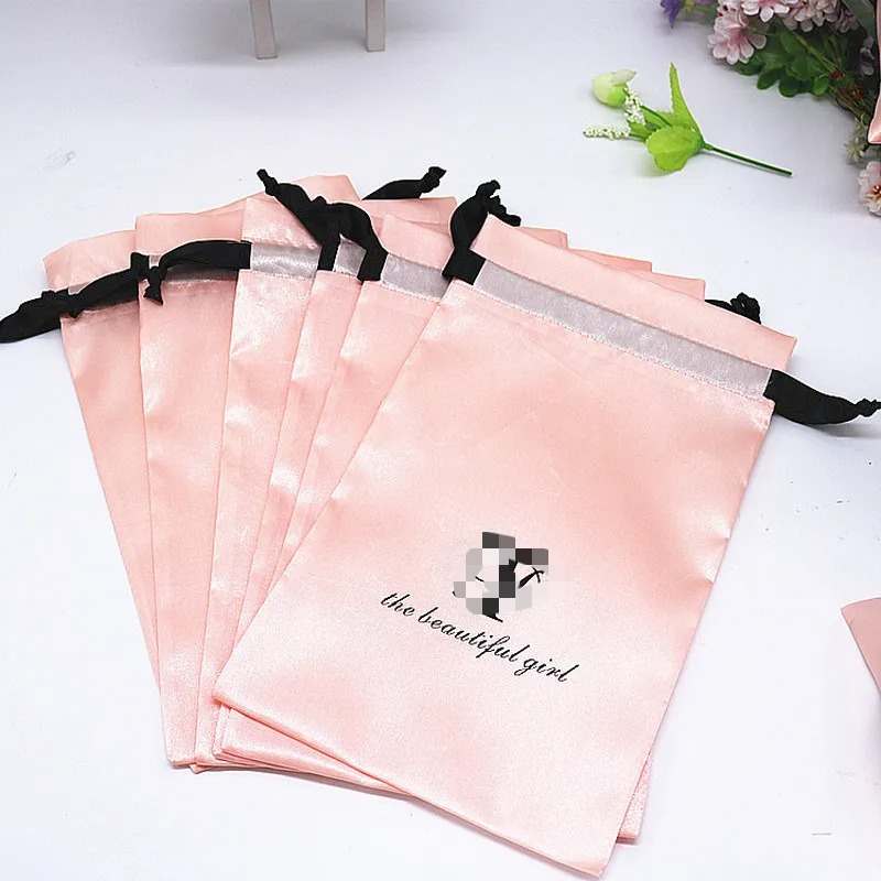 ピンクのシルクサテンバッグ20個,ヘアエクステンション/ウィ - Baby Food Pouches のレビューと価格