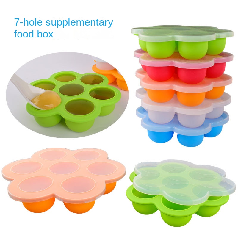 7穴再利用可能シリコン製ベビーフード冷凍トレイ、卵型保存容器 - Baby Food Egg のレビューと価格