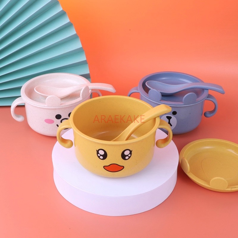 子供用ギフト麦わら漫画風子供用ボウル（蓋付き）ベビー補助食ボ - Baby Food Usa のレビューと価格