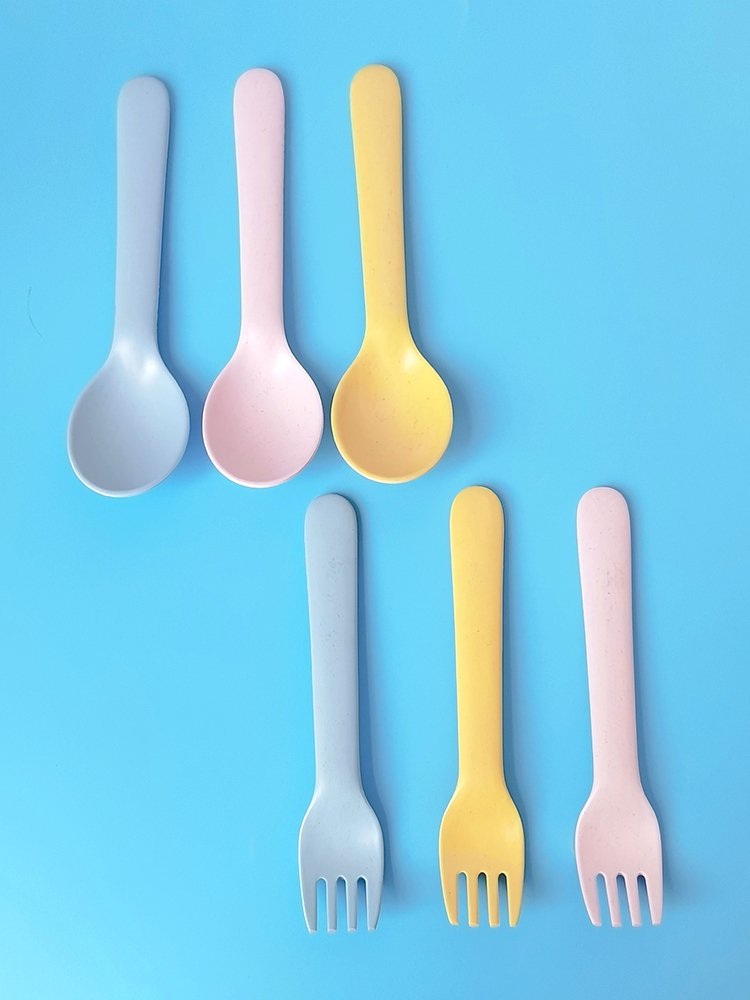 竹繊維フォークスプーンベビー補助食品トレーニングレストランフ - Baby Food With Fiber のレビューと価格