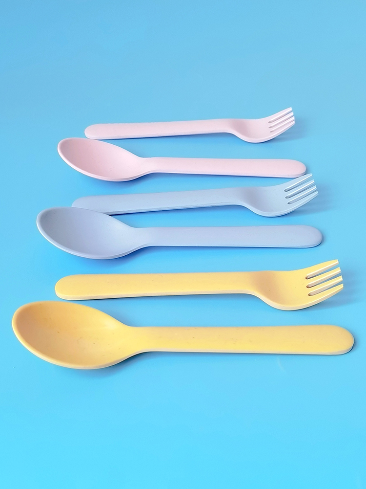 竹繊維フォークスプーンベビー補助食品トレーニングレストランフ - Baby Food With Fiber のレビューと価格