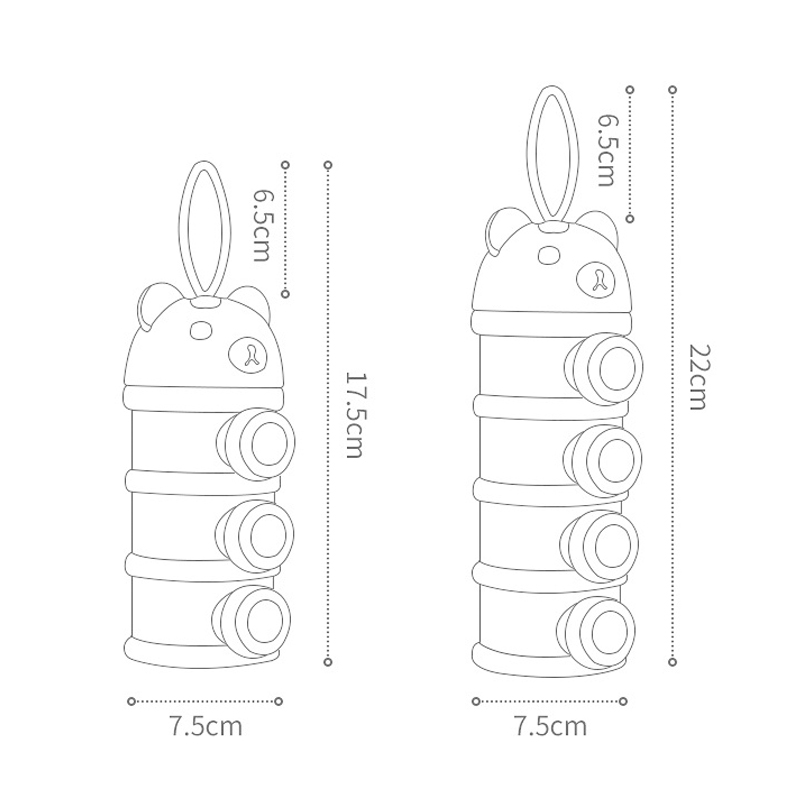 ストレージ 3/4 層ポータブル食品容器粉ミルクパウダーカー - Baby Food Pouches のレビューと価格