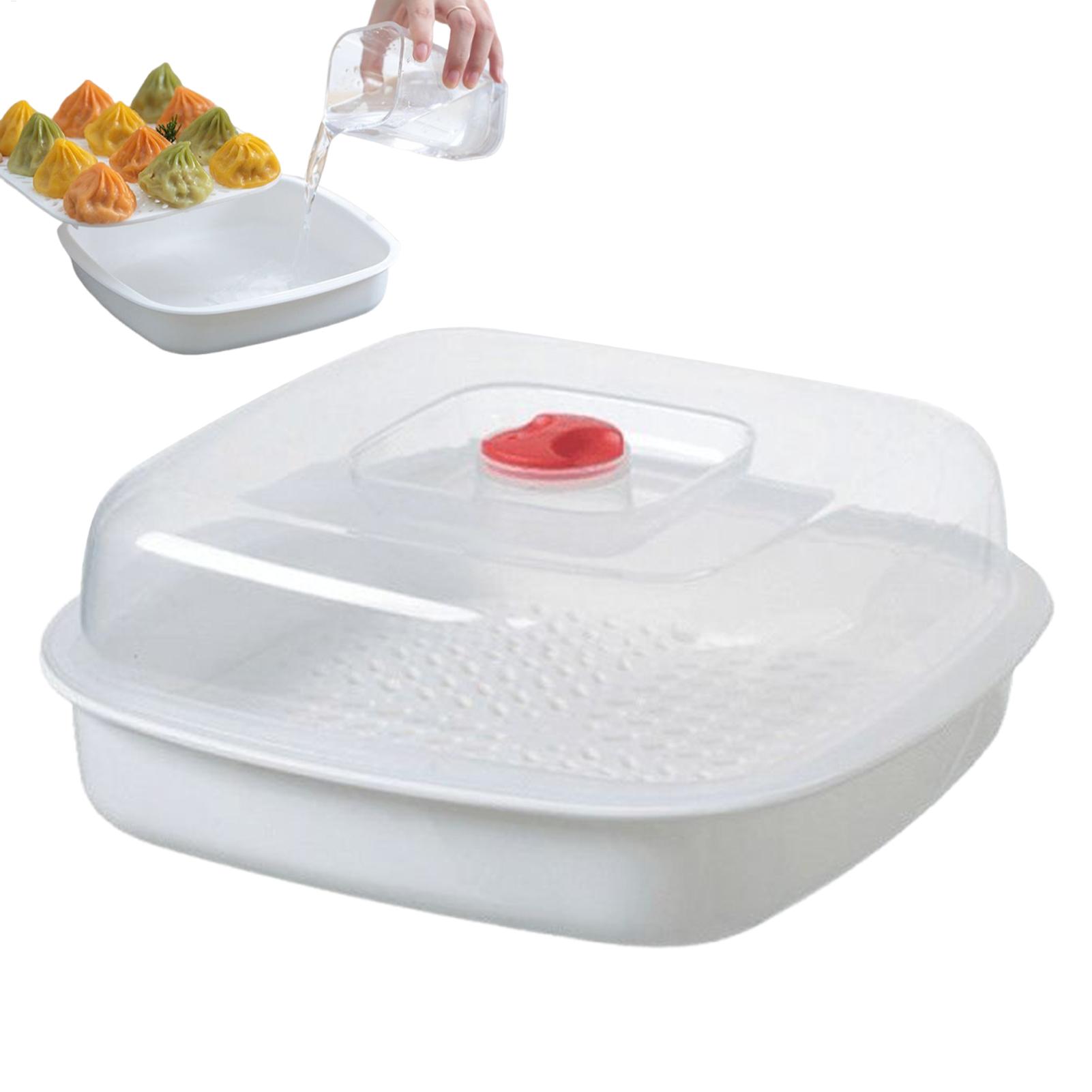 食品グレードの電子レンジ蒸し器、蓋付きキッチン調理バスケット - Veggie Baby Food のレビューと価格