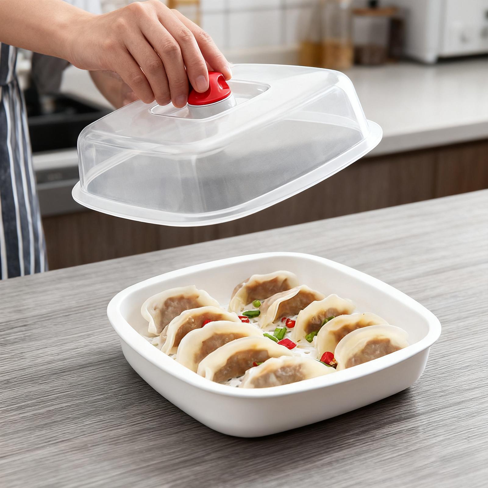 食品グレードの電子レンジ蒸し器、蓋付きキッチン調理バスケット - Veggie Baby Food のレビューと価格