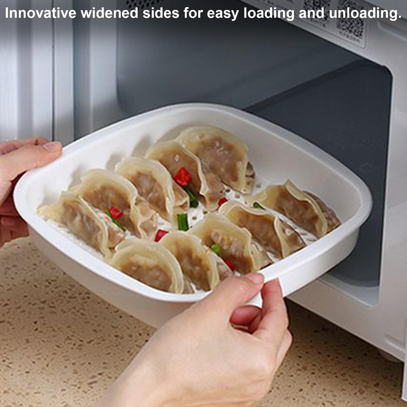 食品グレードの電子レンジ蒸し器、蓋付きキッチン調理バスケット - Veggie Baby Food のレビューと価格